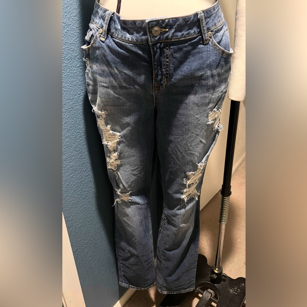 Torrid Blue Distressed Skinny Women's Jeans